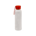 Garrafa de Alumínio Sports 650ml Branca com Tampa Laranja para Sublimação