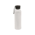 Garrafa de Alumínio Sports 650ml Branca com Tampa Preta para Sublimação