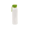 Garrafa de Alumínio 650ml Branca com Tampa Verde Claro para Sublimação