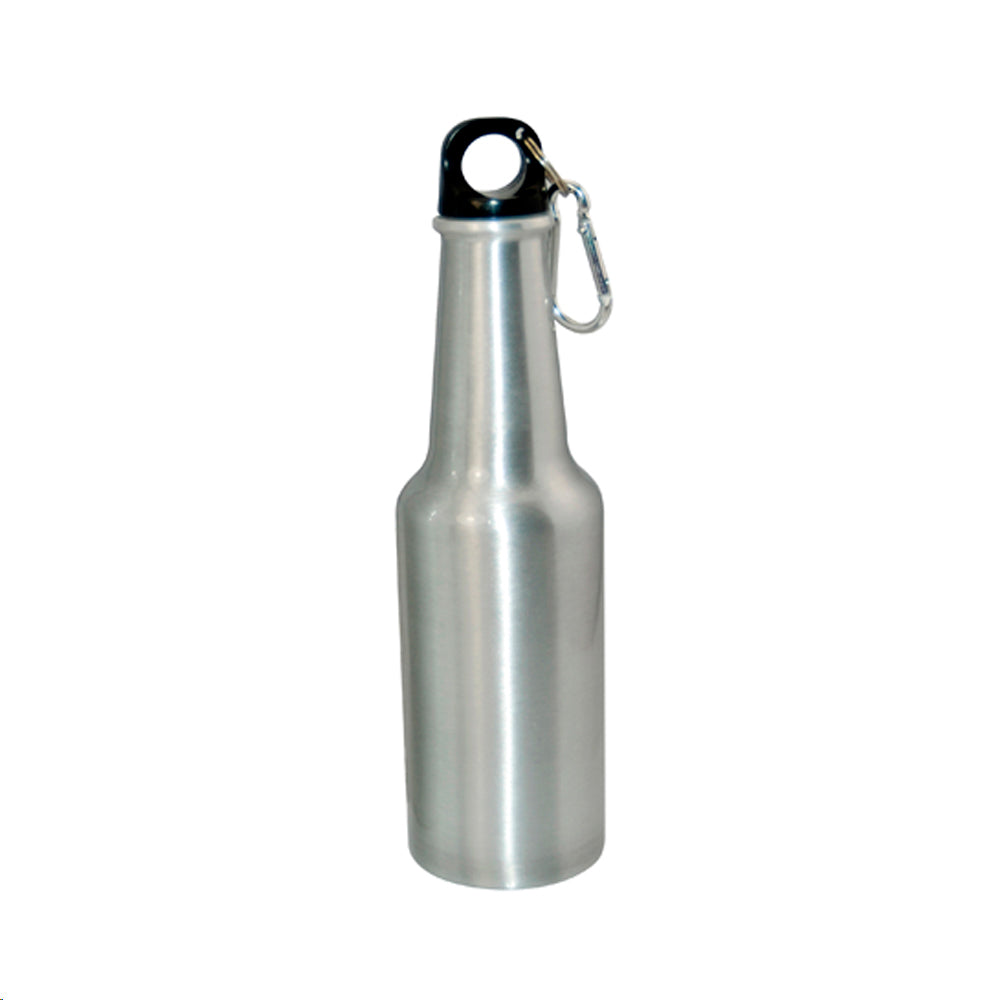 Garrafa de Alumínio Long Neck Prata 500ml para Sublimação e Personalização