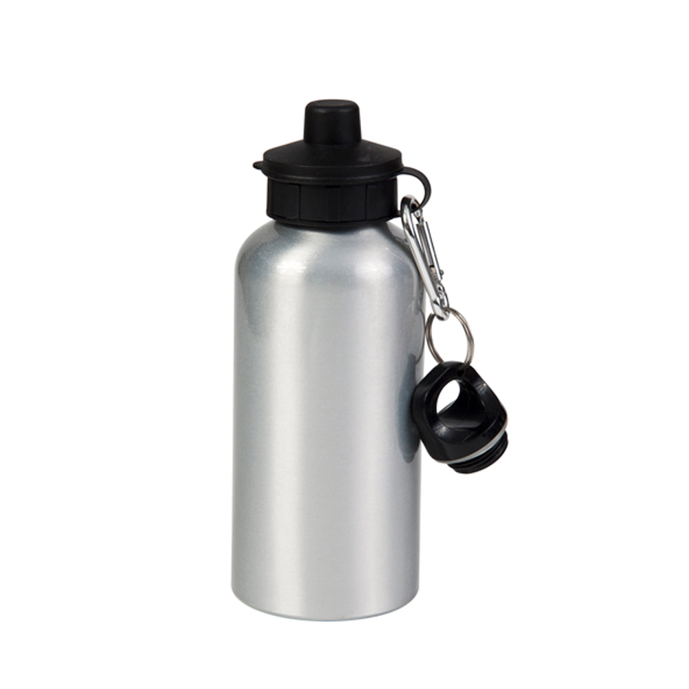 Garrafa de Alumínio 600ml Prata com Tampa Dupla para Sublimação LiVE
