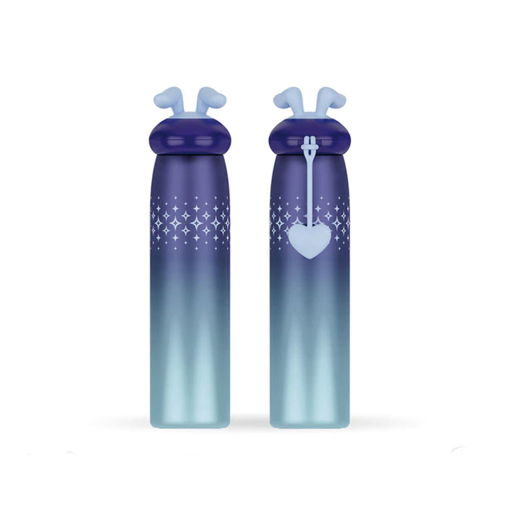 Garrafa Térmica Inox 320ml Azul Espacial com Estampa Coelhinho para Sublimação