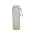 Garrafa de Vidro 450ml Degradê Amarelo com Tampa e Alça para Sublimação