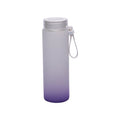Garrafa de Vidro Degradê Roxo 450ml com Tampa e Alça para Sublimação