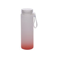 Garrafa de Vidro 450ml Degradê Vermelho com Tampa e Alça para Sublimação