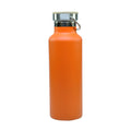 Garrafa Térmica Inox 500ml Laranja com Tampa de Bambu para Sublimação