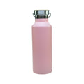 Garrafa Térmica Inox 500ml Rosa Claro com Tampa de Bambu para Sublimação