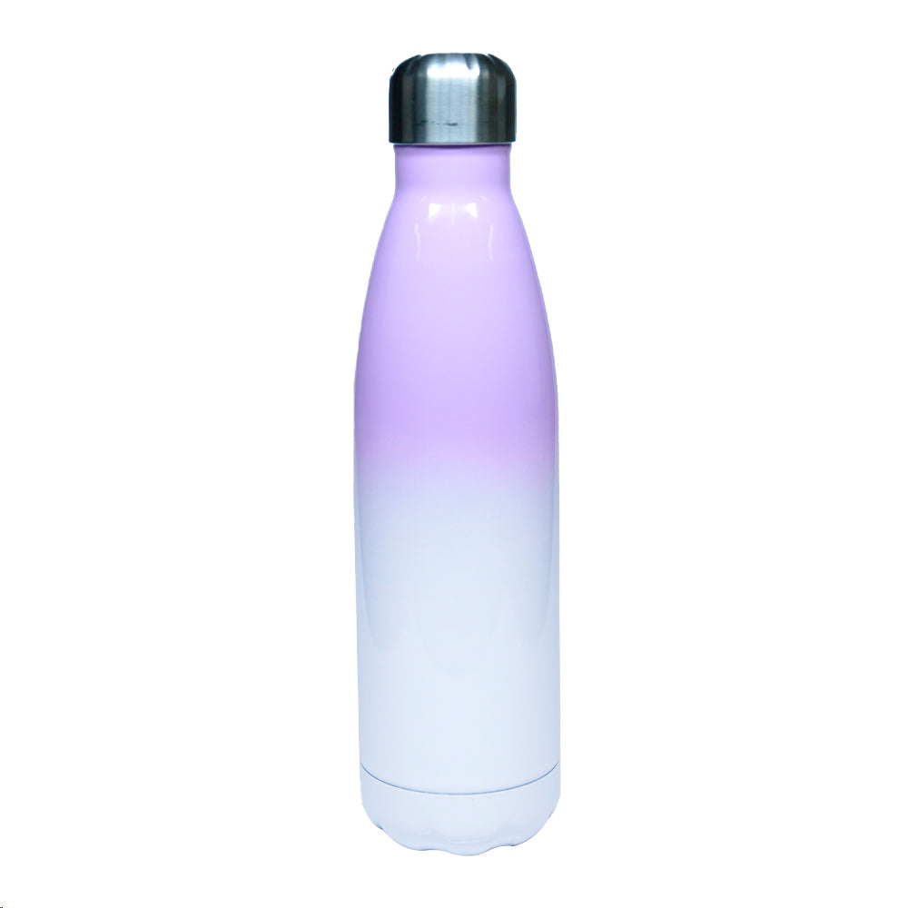 Garrafa Térmica Inox Bicolor Branco e Roxo 500ml para Sublimação