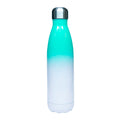 Garrafa Térmica Inox 500ml Bicolor Branca e Verde Claro para Sublimação