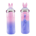 Garrafa Térmica Inox 350ml Roxo e Rosa com Estampa Coelhinho para Sublimação