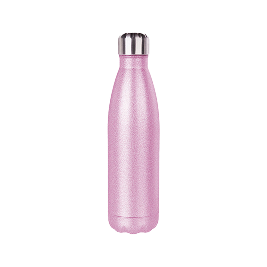 Garrafa Térmica de Inox 500ml Glitter Rosa para Sublimação LiVE