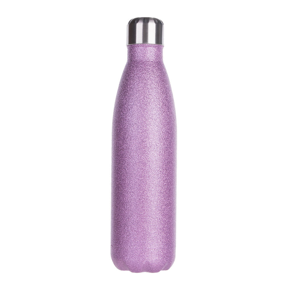 Garrafa Térmica de Inox 500ml Glitter Roxa Vibrante para Sublimação