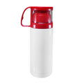 Garrafa Térmica Inox 300ml Branca com Tampa Vermelha para Sublimação