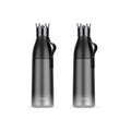 Garrafa Térmica Inox 350ml Preta com Tampa de Coroa para Sublimação