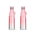 Garrafa Térmica de Inox 350ml Rosa com Tampa de Coroa para Sublimação