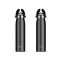Garrafa Térmica de Inox Preta 320ml para Sublimação Crazy Dog LiVE
