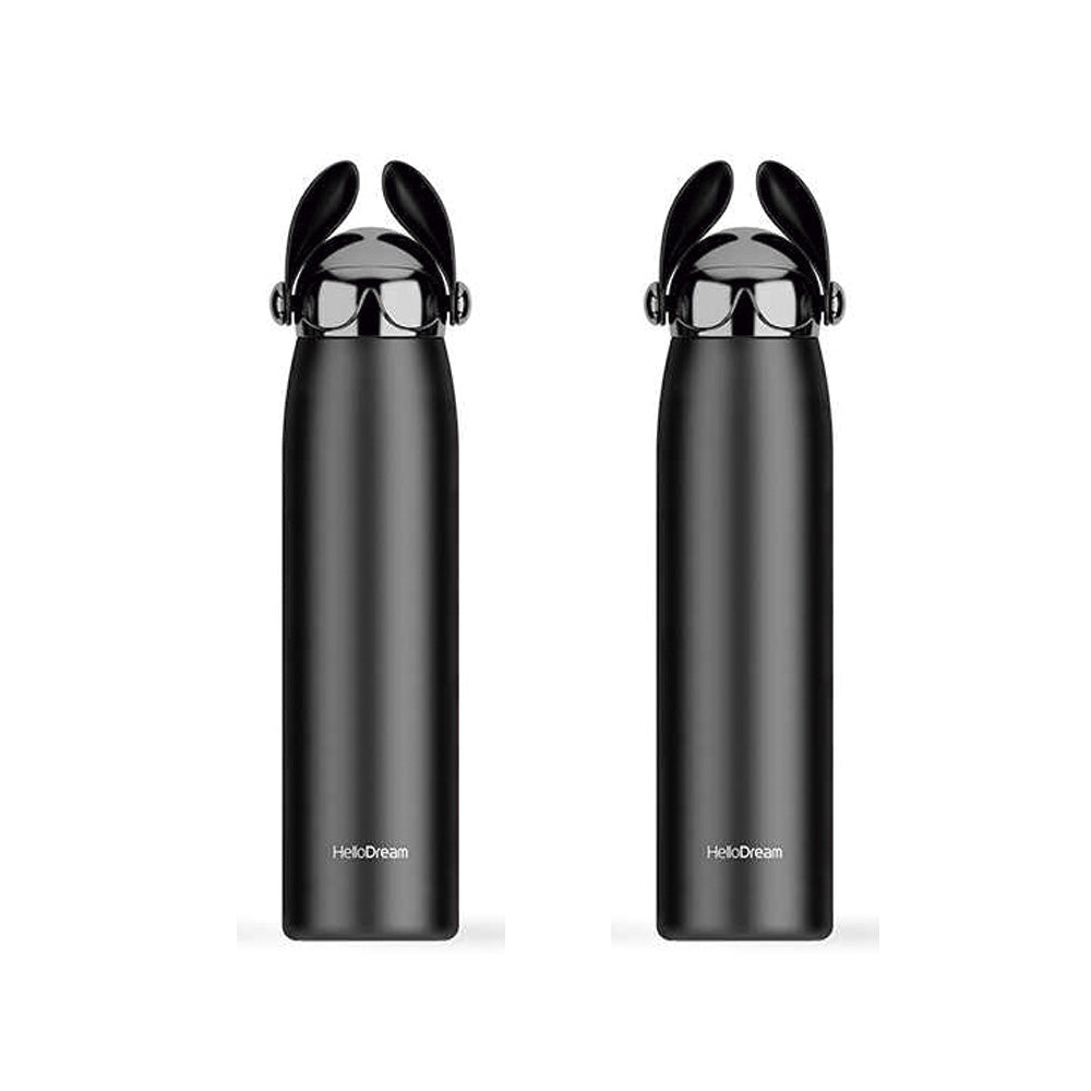 Garrafa Térmica de Inox Preta 320ml para Sublimação Crazy Dog LiVE
