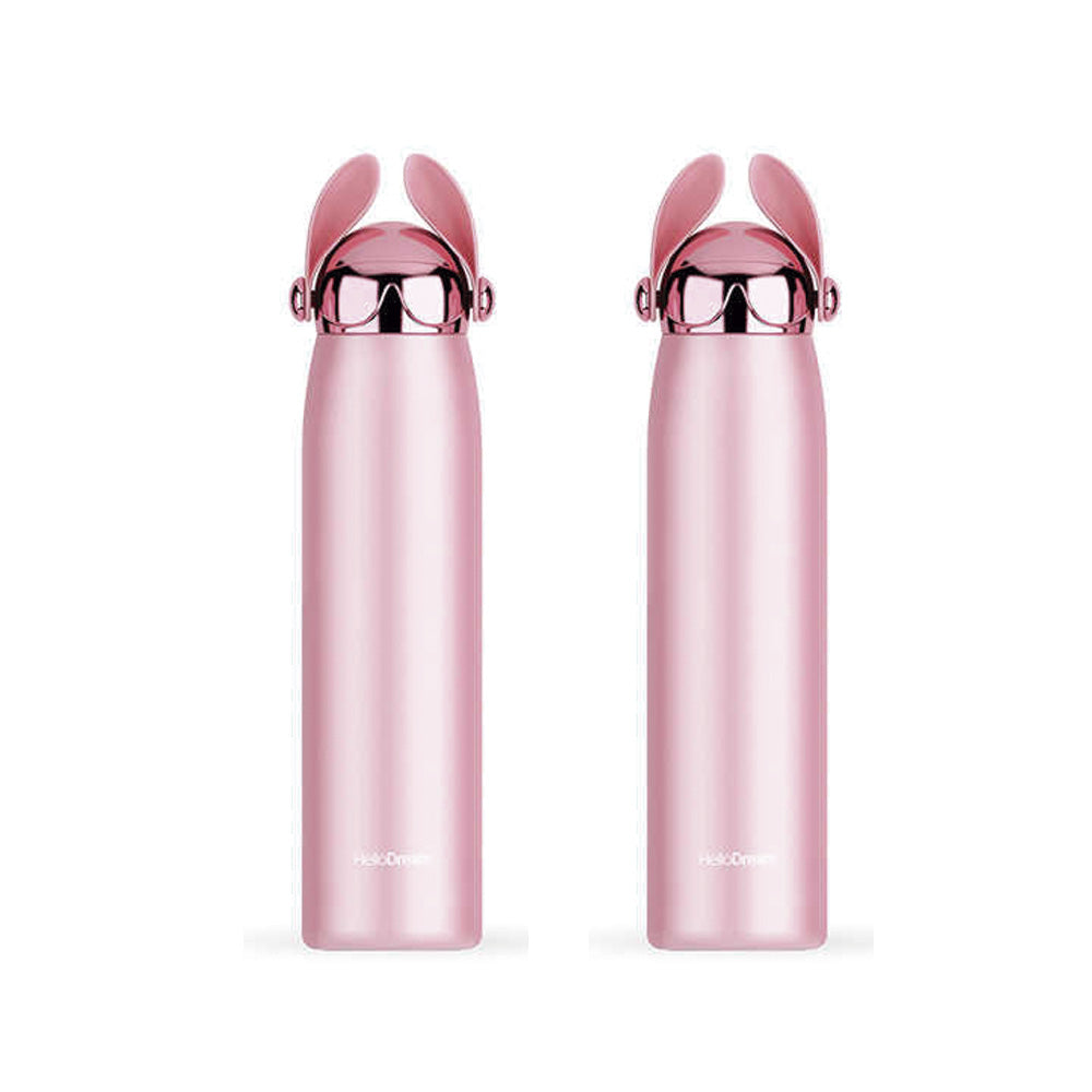 Garrafa Térmica de Inox Rosa 320ml Crazy Dog para Sublimação