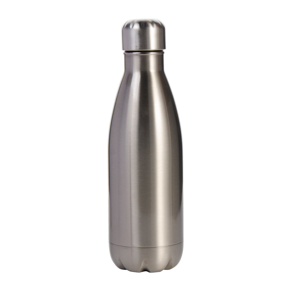 Garrafa Térmica de Inox 350ml Prata com Cola para Sublimação