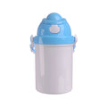 Garrafa Plástica Infantil 400ml Branca com Tampa Azul para Sublimação LiVE