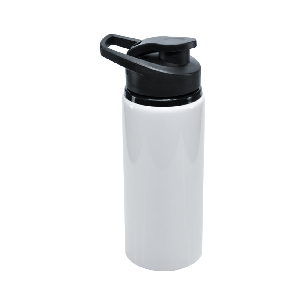 Garrafa de Alumínio 600ml Branca com Tampa de Pressão para Sublimação