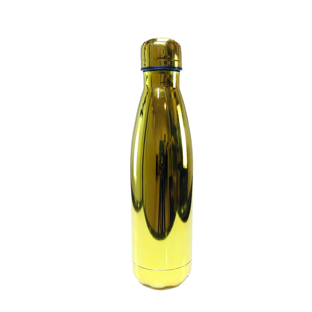 Garrafa Térmica Inox Dourada 500ml com Acabamento Elegante para Sublimação