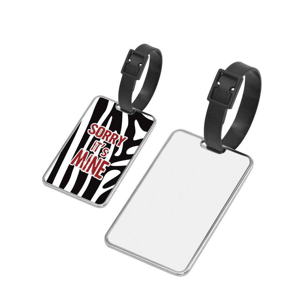 Identificador de Bagagem Metálico 5x8cm Personalizável para Sublimação