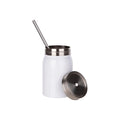 Jarra de Inox Branca 500ml com Tampa e Canudo para Sublimação
