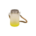 Jarra de Vidro 450ml Degradê Amarelo Limão com Corda para Sublimação