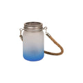 Jarra de Vidro 450ml Degradê Azul Escuro com Corda para Sublimação