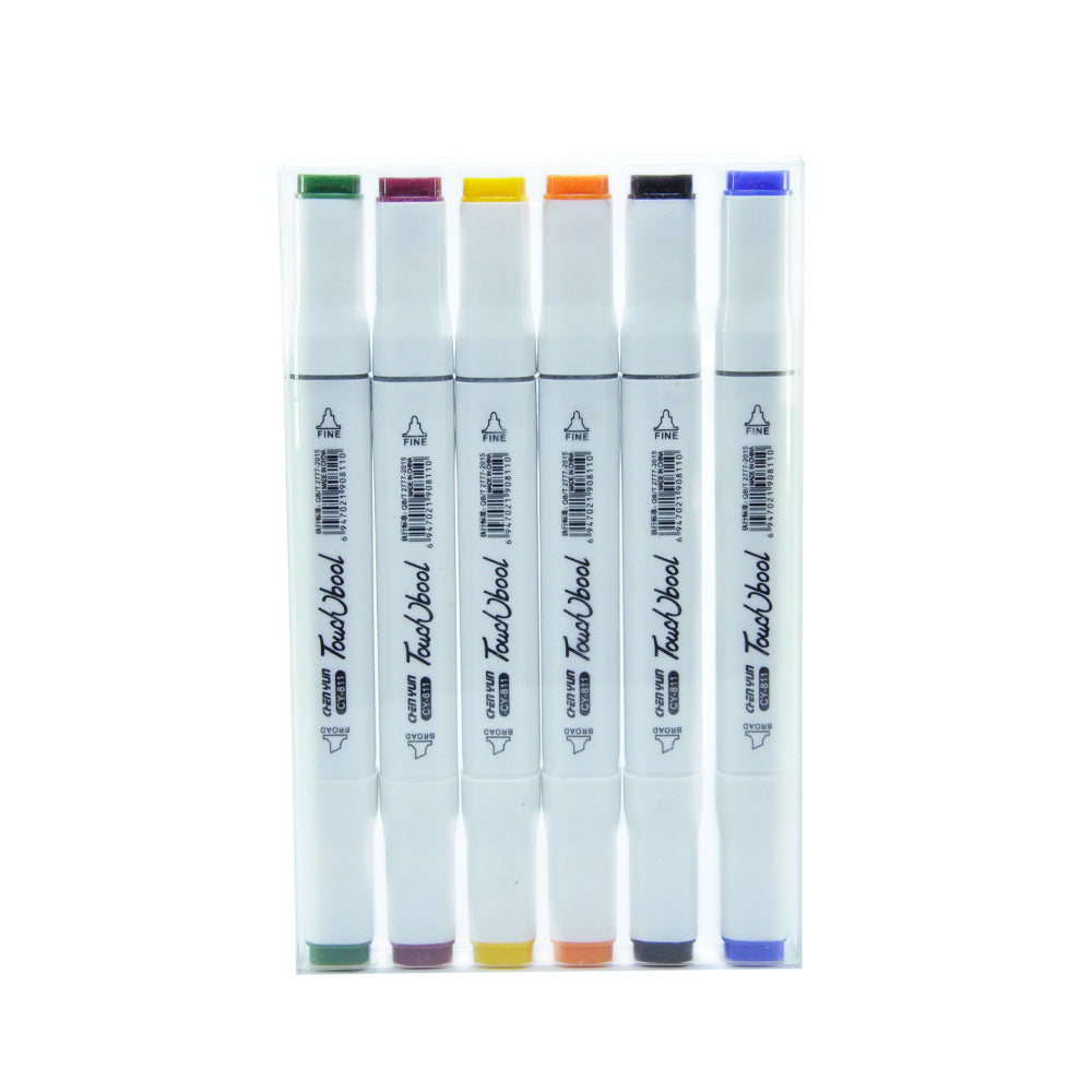 Kit 6 Cores Canetinhas Coloridas para Sublimação - Tinta Resistente e Vibrante