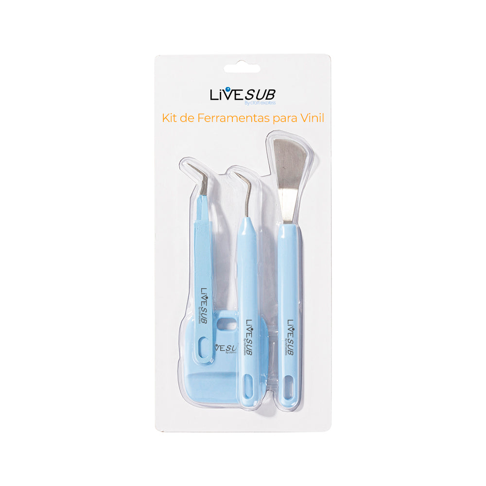 Kit Ferramentas para Vinil Azul Craft Express para Sublimação e Personalização