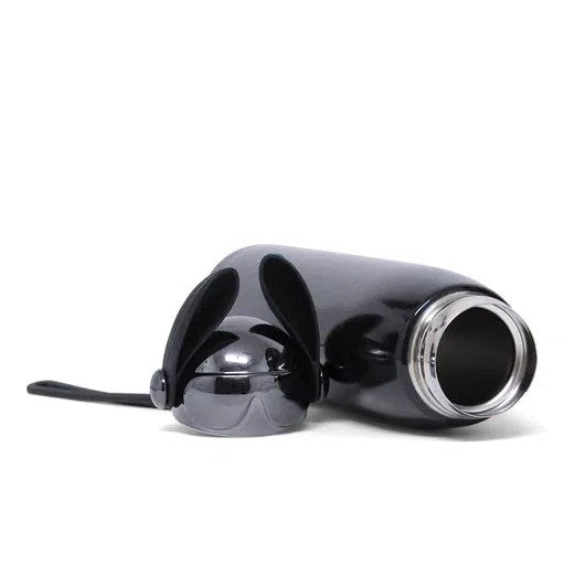 Black Stainless Steel 320ml Thermal Bottle for Sublimation Crazy Dog LiVE