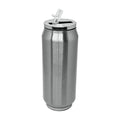 Latinha Inox Prata 400ml Coca-Cola com Canudo para Sublimação