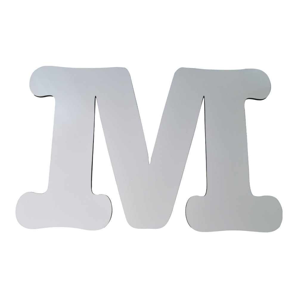 Letra MDF Decorativa 'M' 18x18x0.3cm para Sublimação e Personalização