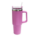 Copo Térmico Titan 1200ml Rosa Pink Fosco com Canudo para Sublimação