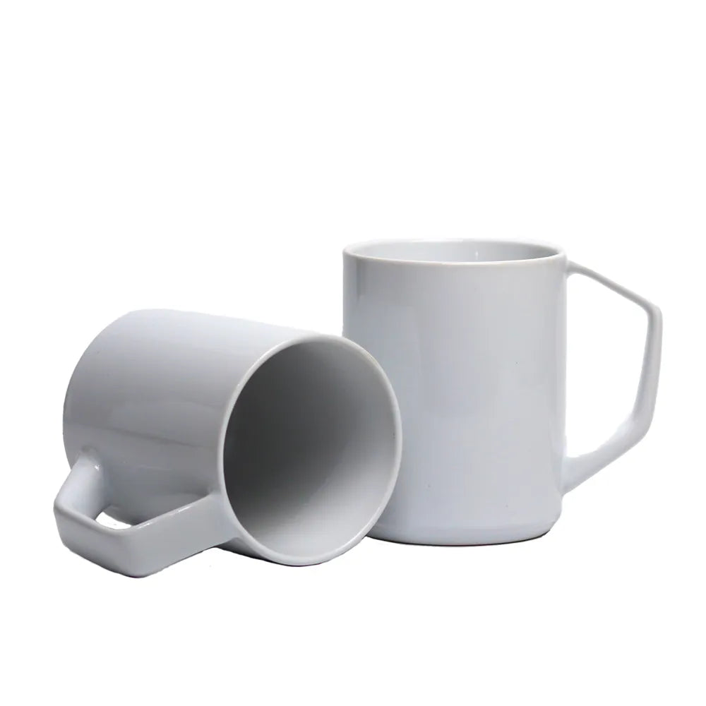 Caneca de Cerâmica Branca 325ml com Alça Alemã para Sublimação