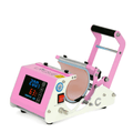 Prensa Cilíndrica Rosa Elite para Sublimação de Canecas Profissional