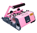 Prensa Cilíndrica Rosa Elite Plus para Sublimação de Canecas com Controle Ajustável