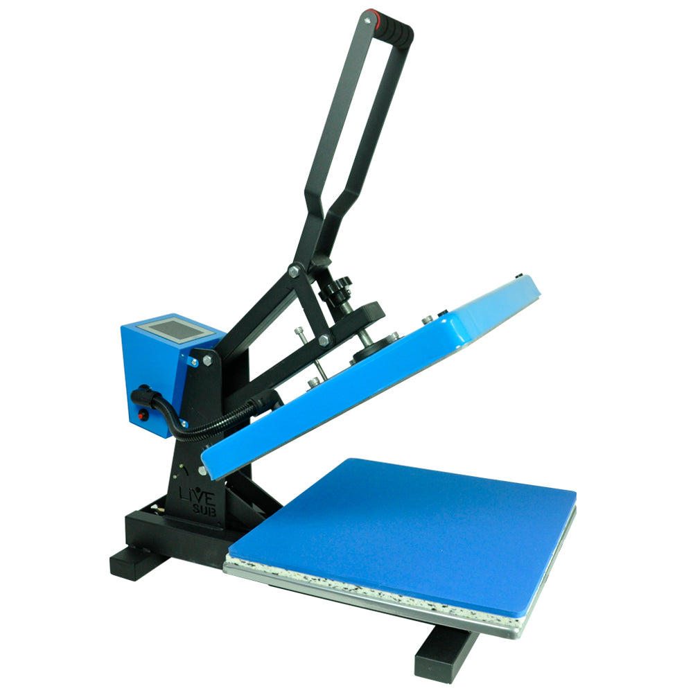 Prensa Plana Manual 38x38cm com Amortecedor para Sublimação Profissional