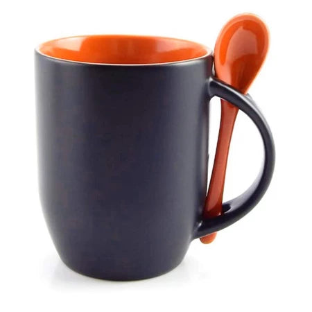 Magic Ceramic Mug 325ml with Orange Spoon for Sublimation LiVE
