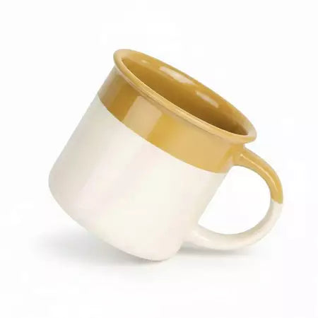 Caneca Cerâmica 380ml Caramelo Fosca Vintage para Personalização e Uso Diário