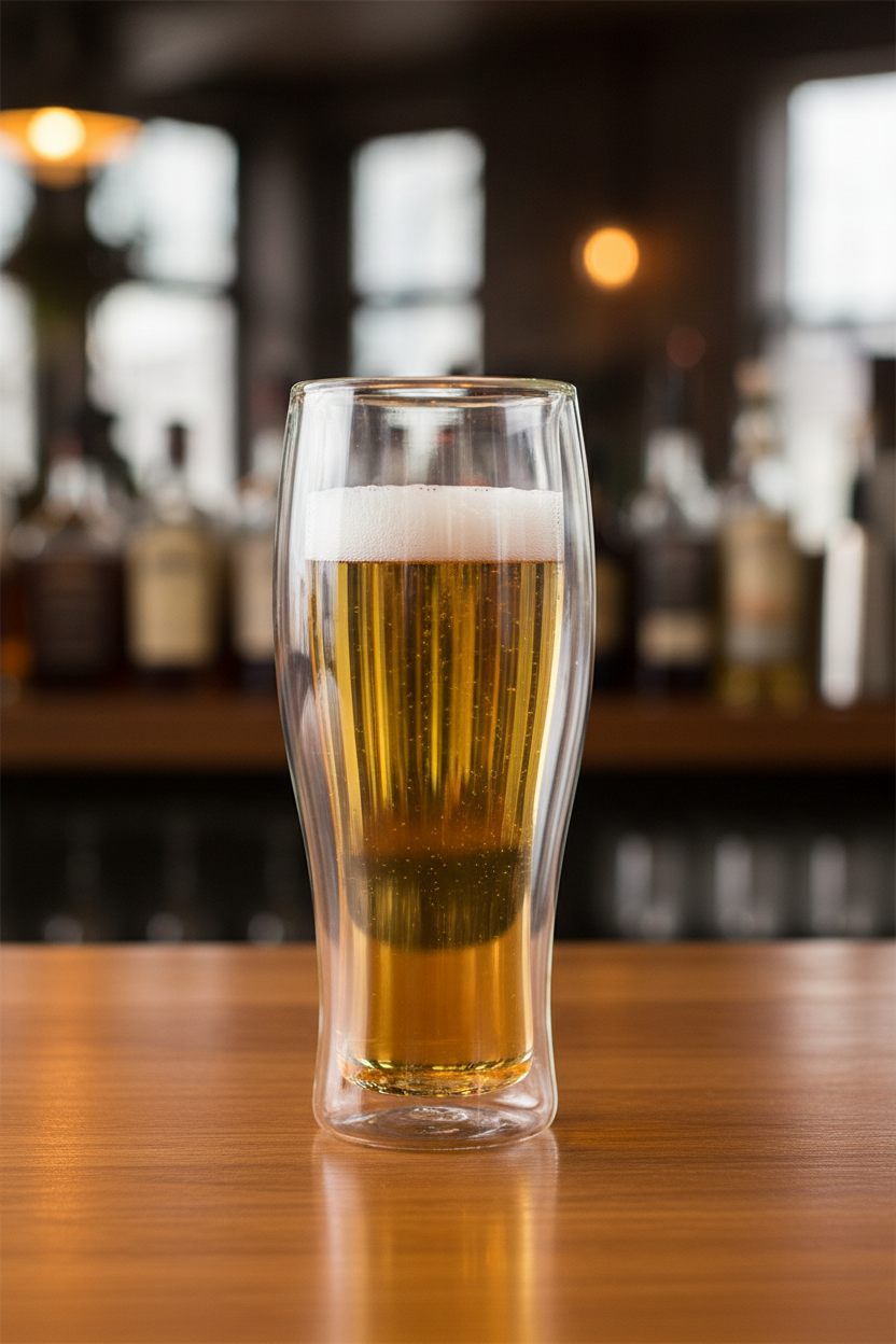 Double-Wall Elegance Crystal Glass 400ml for Sublimation and Beer