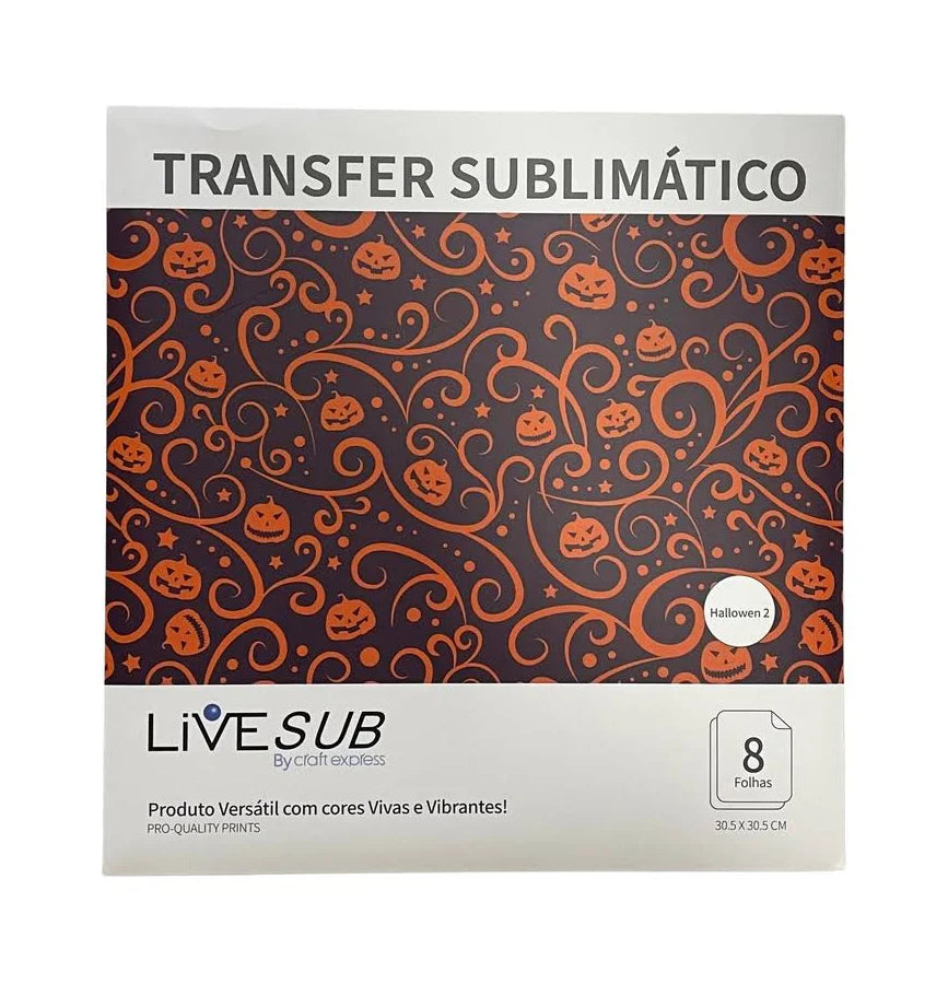 Transfer Sublimático Halloween 2 30,5x30,5cm para Sublimação - LiVE