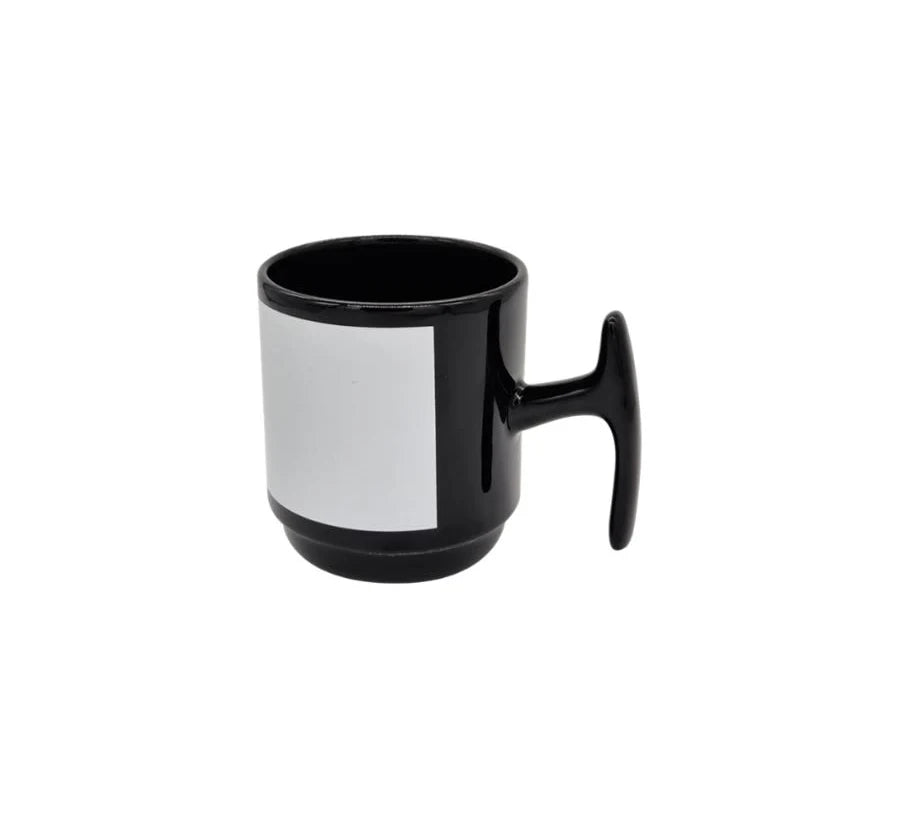 XÍCARA CERÂMICA 325ML TARJA BRANCO P/ SUPORTE METAL MAJESTIC