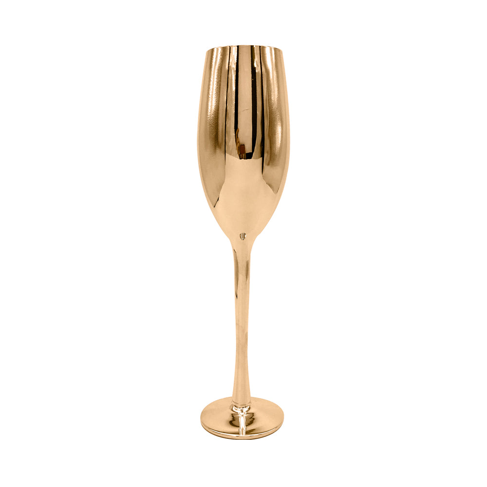 Taça de Cristal Cromada Dourada 230ml Elegance para Sublimação