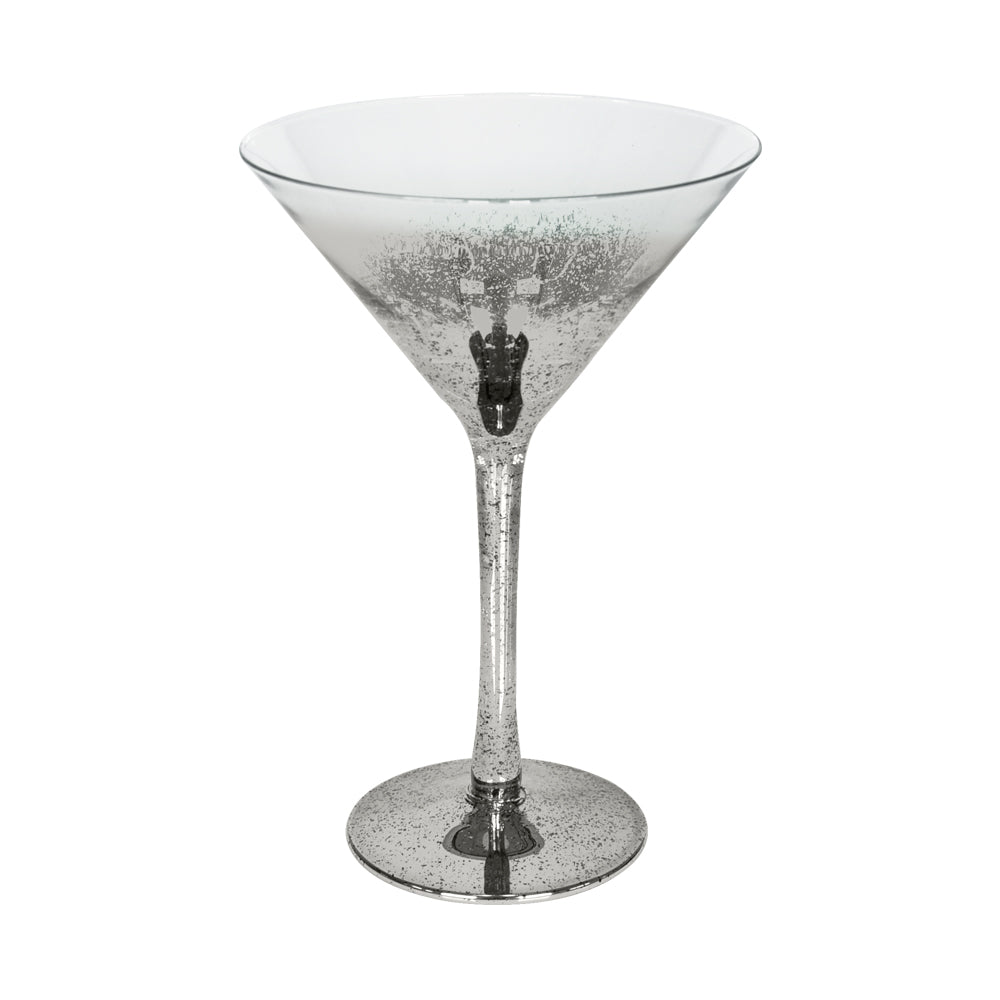Taça de Drink Cristal 230ml Purpurina Prata Elegance para Sublimação