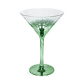 Taça de Cristal Verde 230ml com Purpurina para Sublimação Elegance
