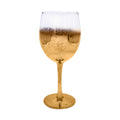 Taça de Vinho em Cristal 315ml com Purpurina Dourada para Sublimação