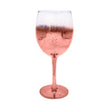 Taça de Vinho Cristal 315ml Purpurina Rose para Sublimação Elegance LiVE